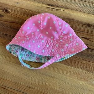 Baby girl reversible sun hat